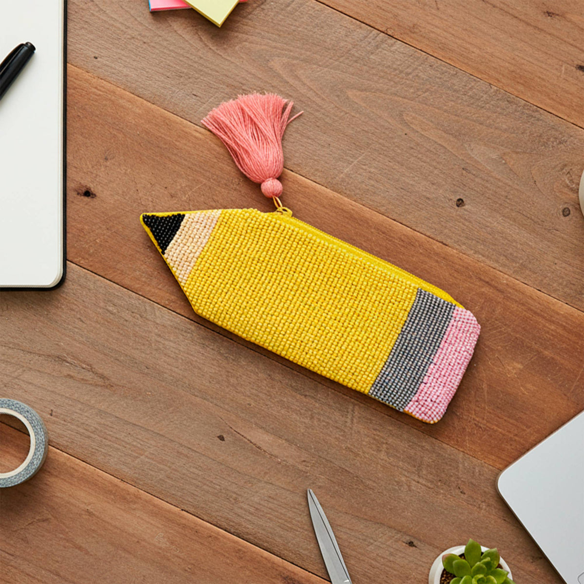 Pencil Beaded Clutch