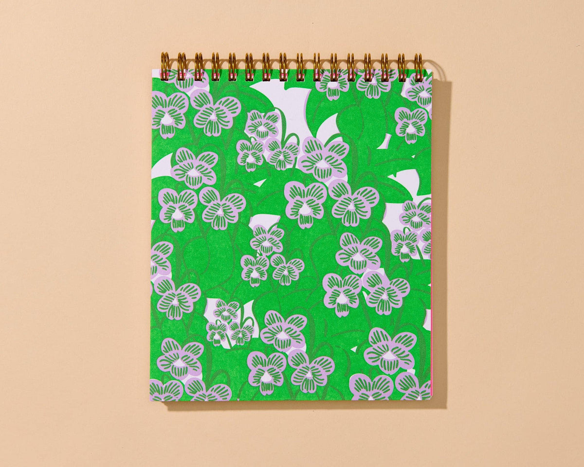 Violets Letterpress Doodlebook (Unlined)