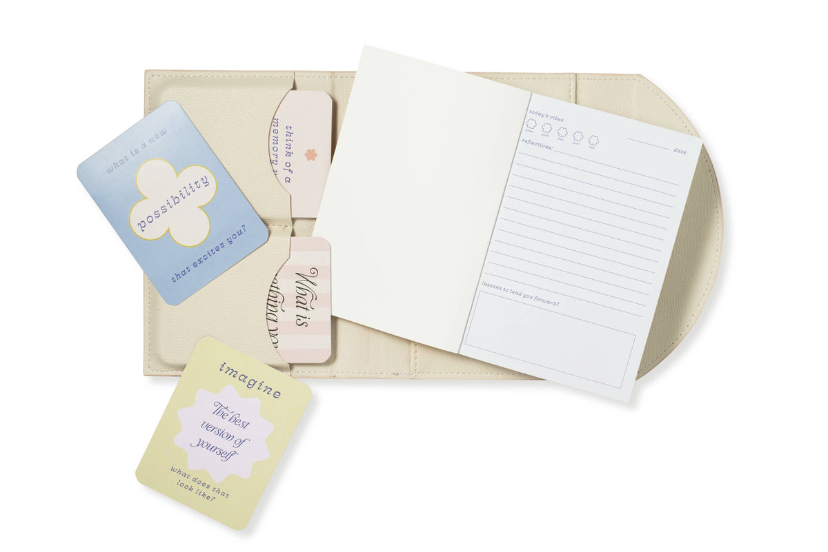 Pause and Reset Journal Folio with Prompt Cards