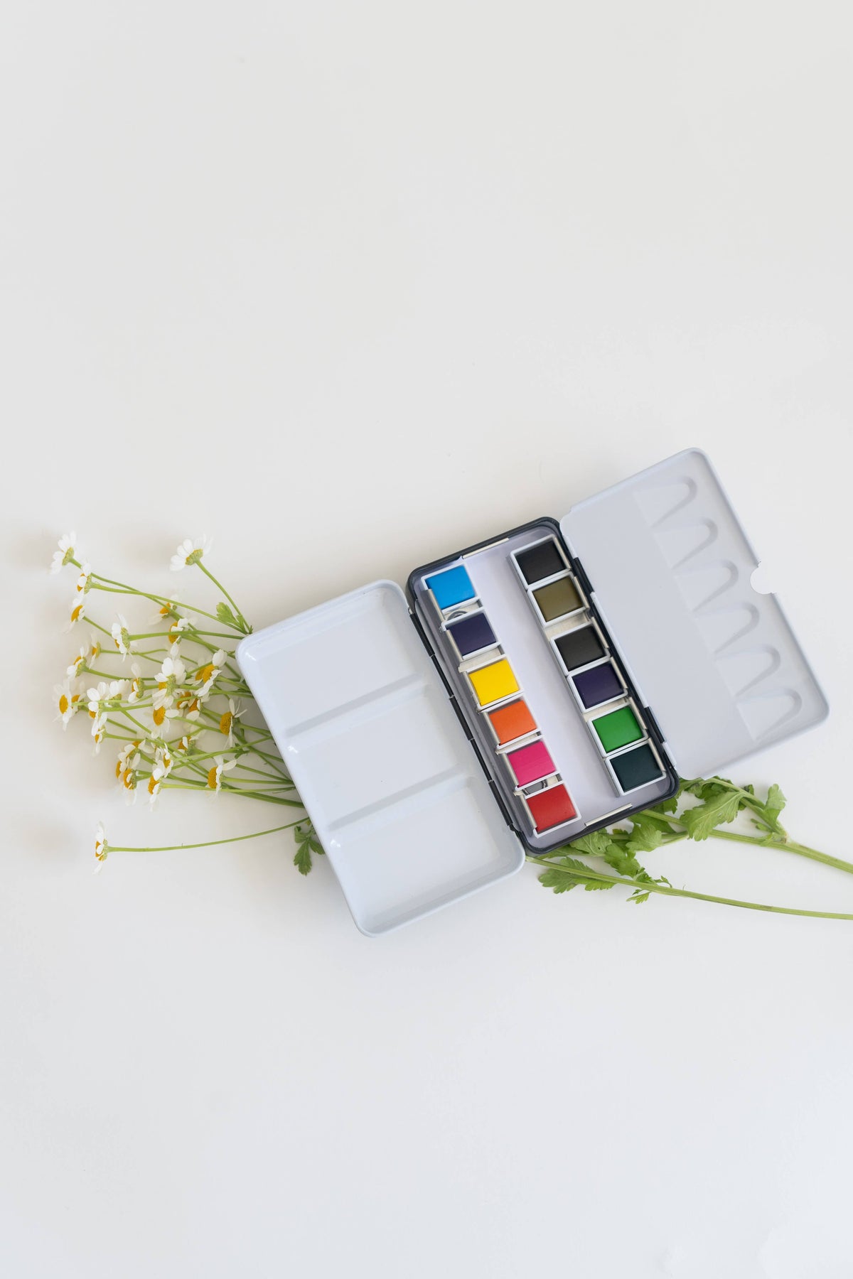 Mini Travel Watercolor Paint Palette (12 Colors)