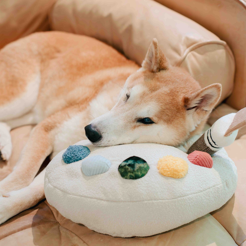 Paint Palette and Brush Enrichment Dog Toy