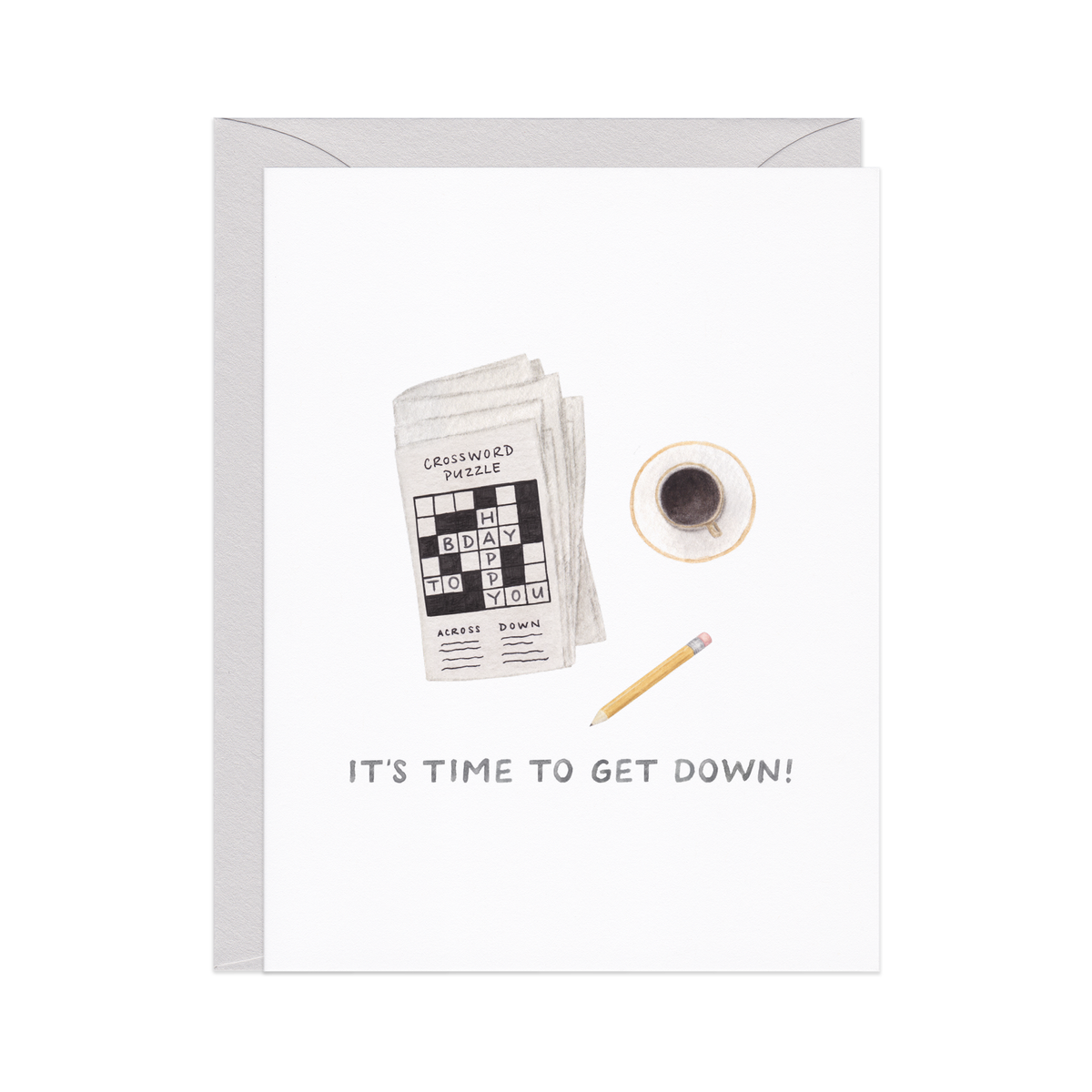Get Down Crossword Birthday Card
