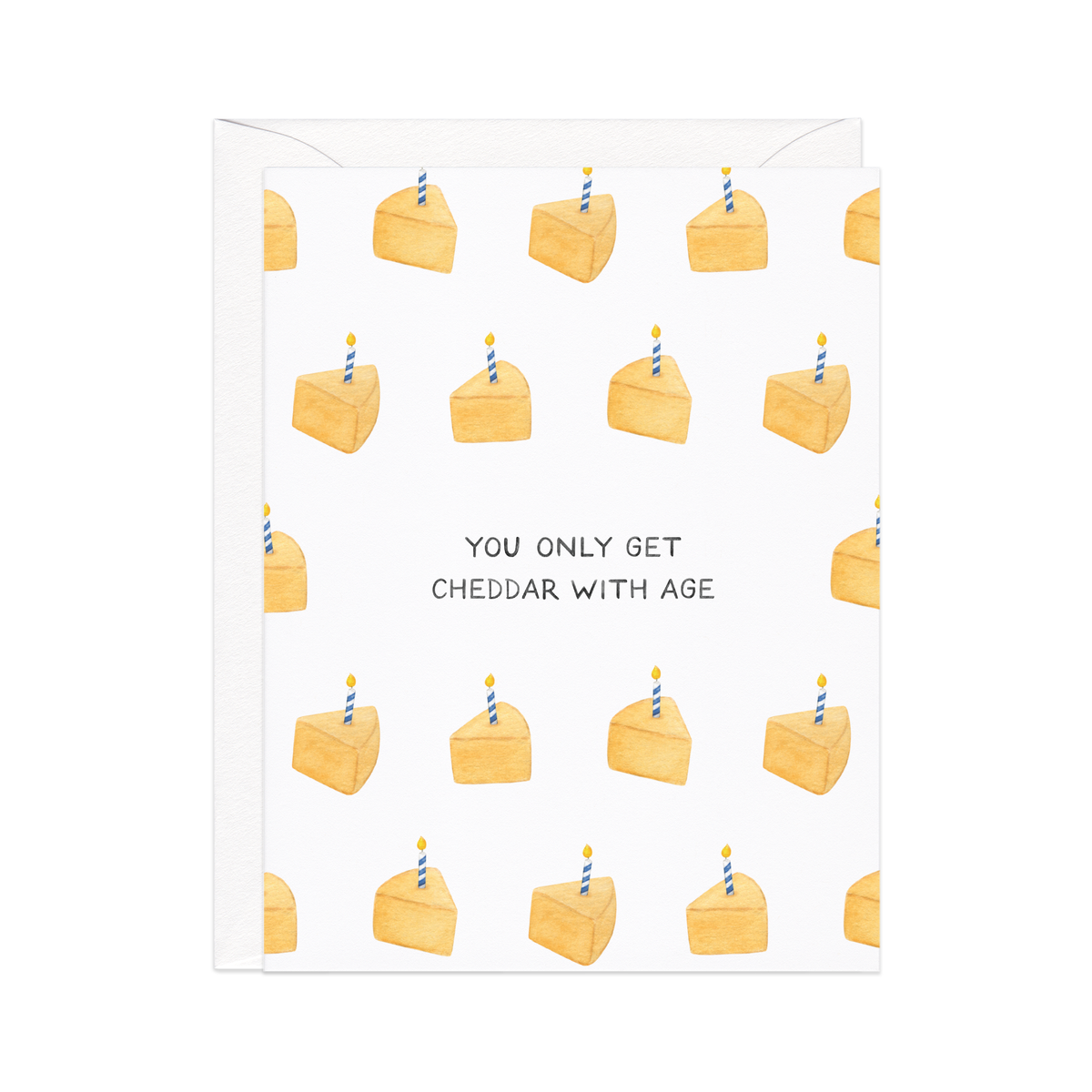 Cheddar with Age Birthday Card