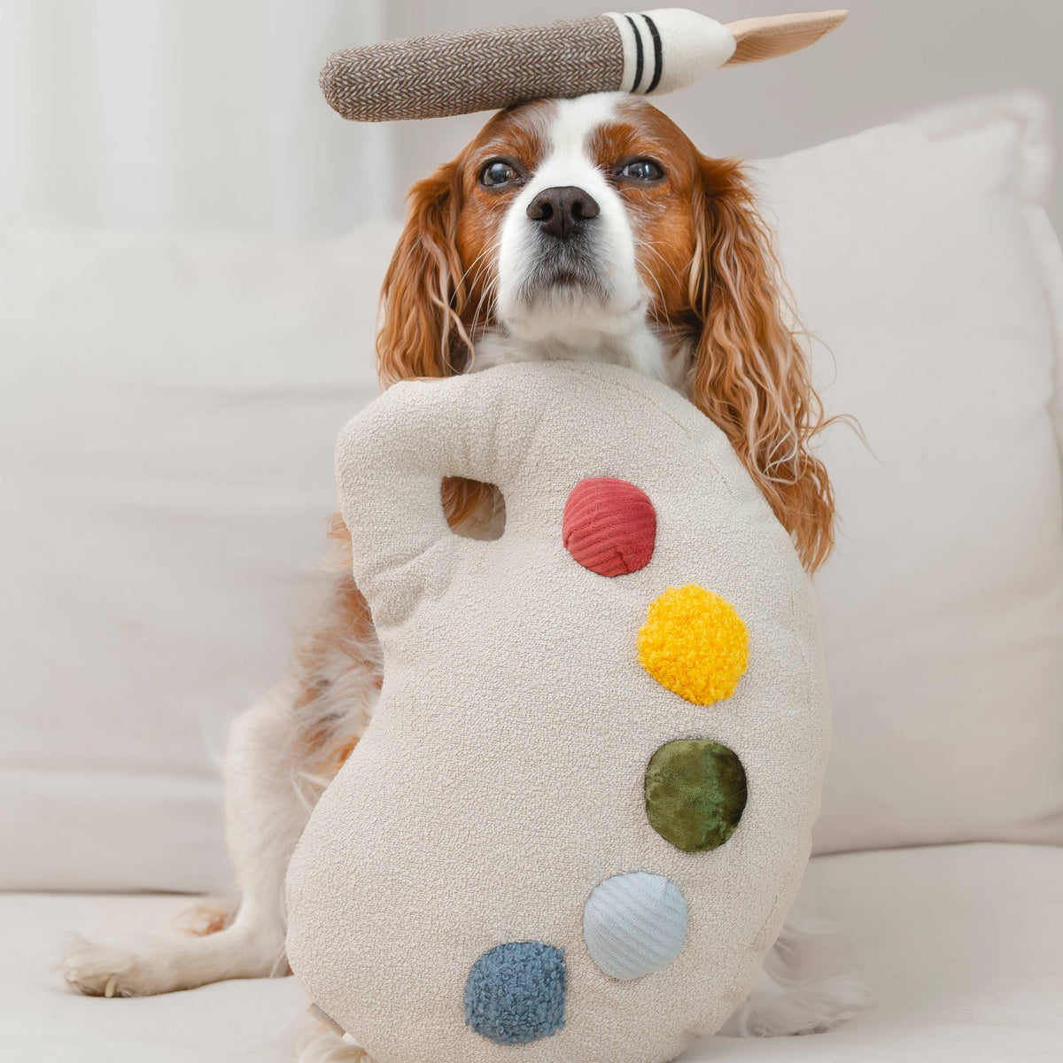 Paint Palette and Brush Enrichment Dog Toy