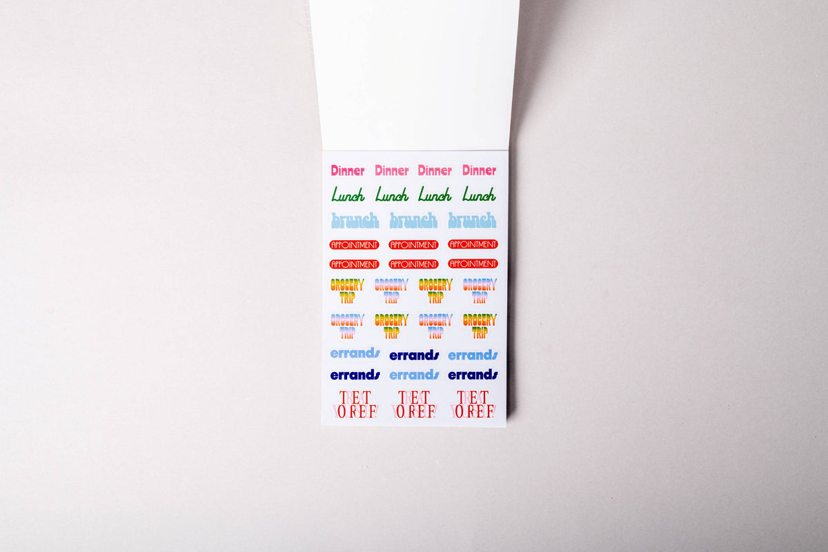 Planner Sticker Book, Issue One