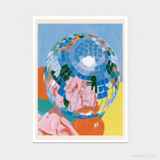 Disco Ball Art Print (8x10)