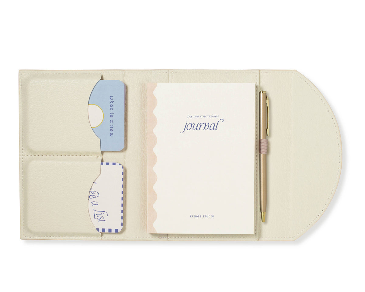 Pause and Reset Journal Folio with Prompt Cards