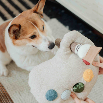 Paint Palette and Brush Enrichment Dog Toy