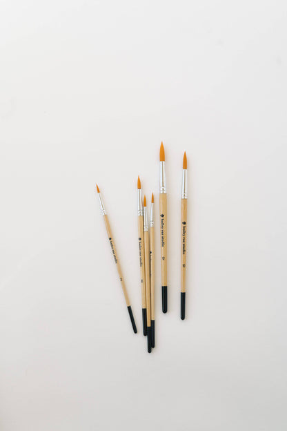 Round Tip Watercolor Brush Set (6 pieces)