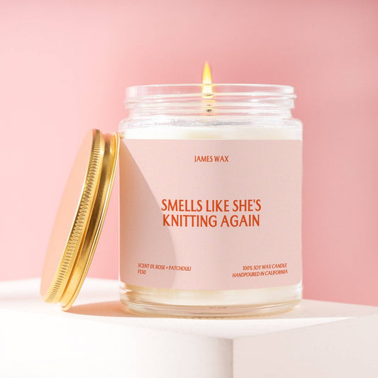 Knitting Time Candle (Rose + Patchouli)