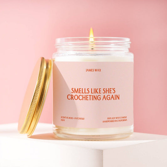 Crocheting Time Candle (Coconut + Orange)