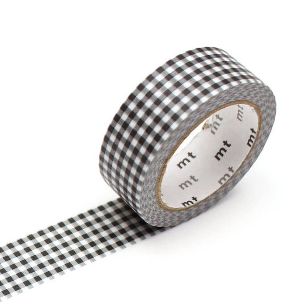 Checkered Black Washi Tape Roll