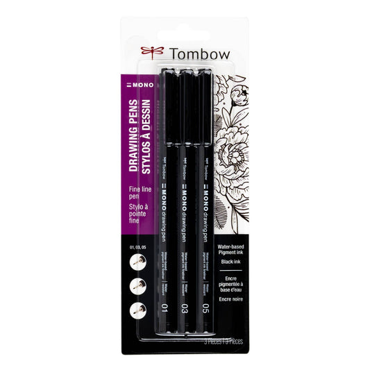 Black Drawing Pens - 3-Pack