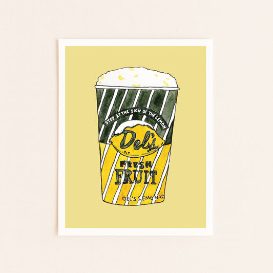 Del's Lemonade Print with Yellow Background (5x7)