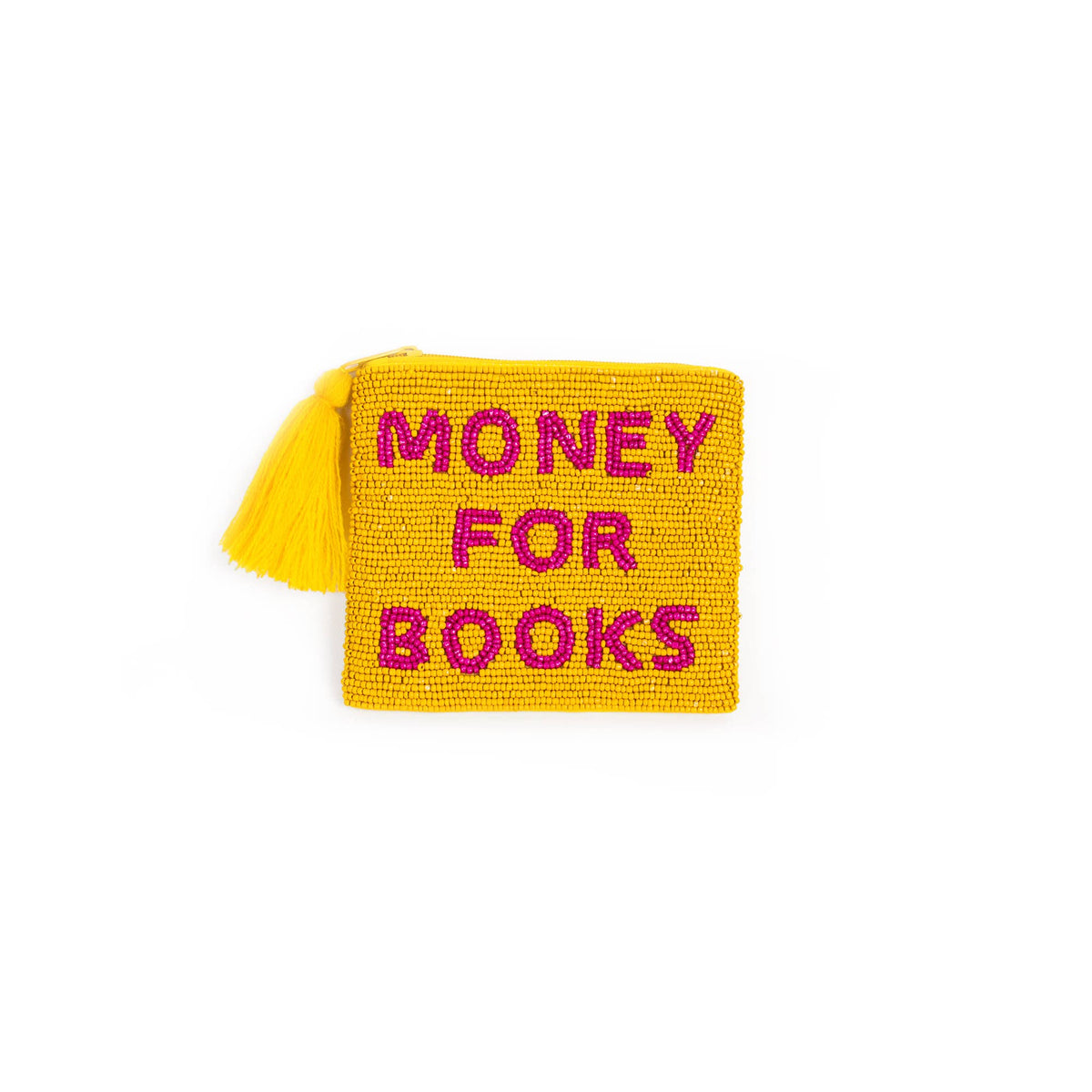 Money For Books Beaded Mini Clutch