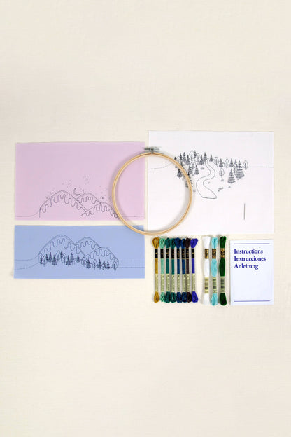 Winter Landscape Embroidery Kit