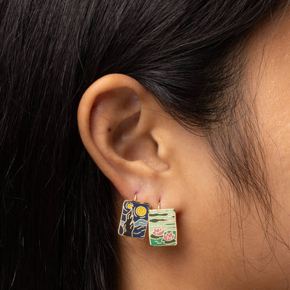 Monet & Van Gogh Impressionists Drop Earrings