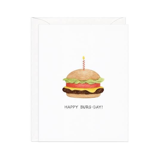 Happy Burger Birthday Card
