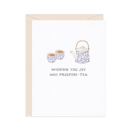 Joy and Prosperi-tea Congrats Card