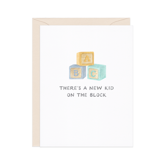 New Kid on the Block Baby Card