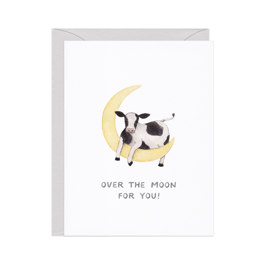 Over the Moon New Baby Card