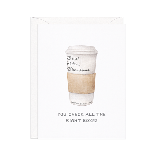 Tall Dark Handsome Love Card