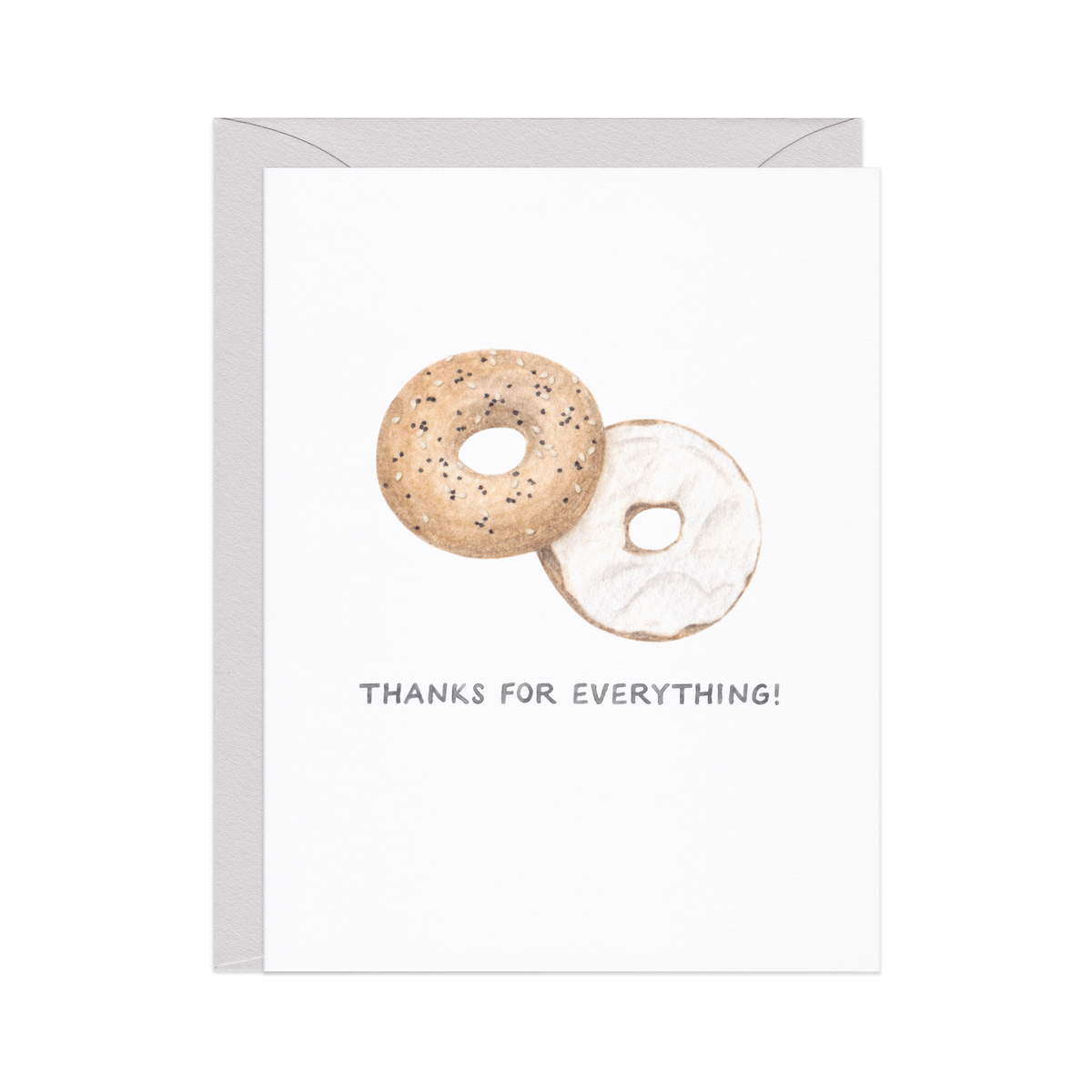 Everything Bagel Thanks Card