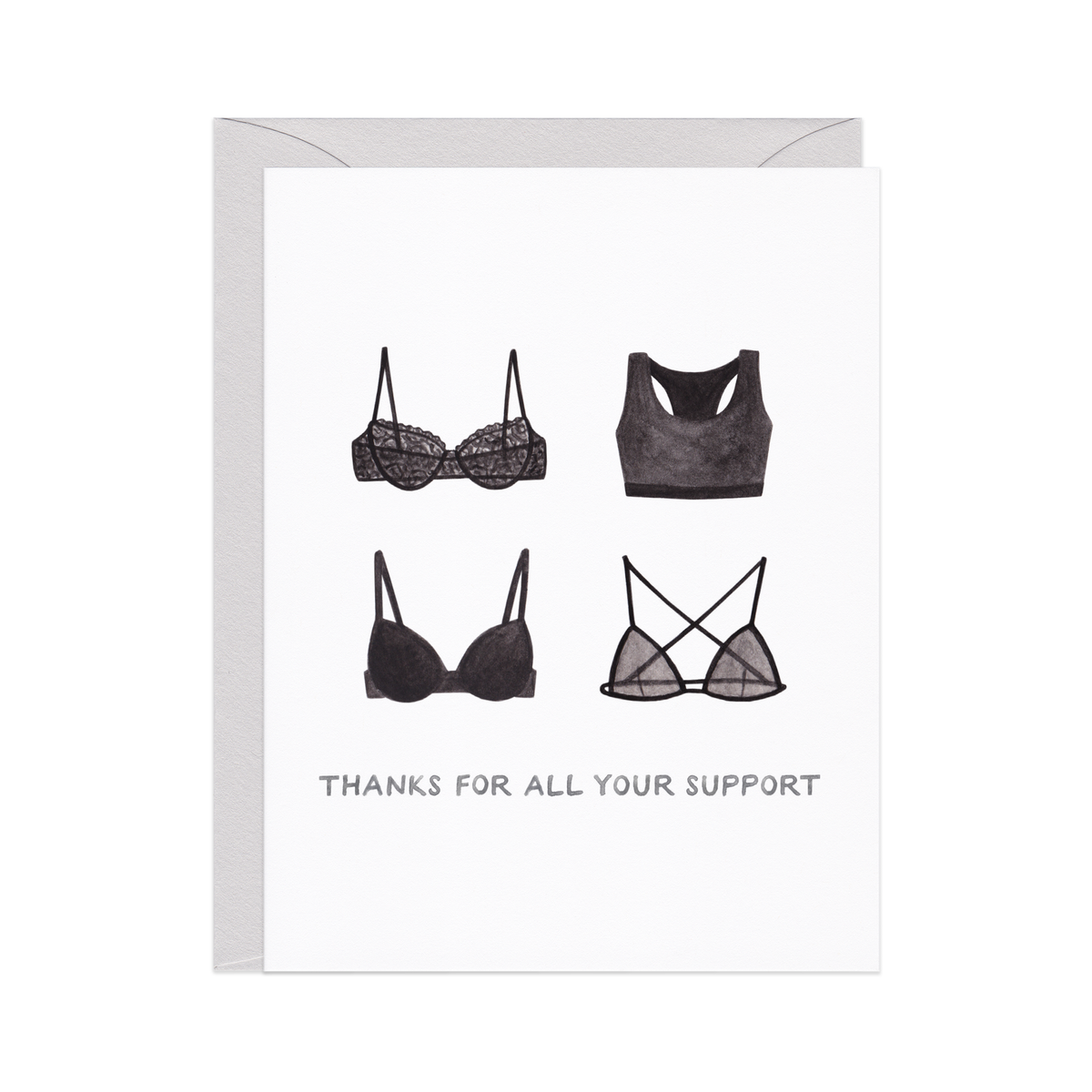 Bra Support Thanks Card