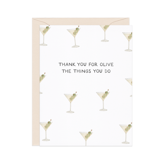 Olive the Things Thanks Card