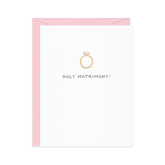 Holy Matrimony Wedding Card