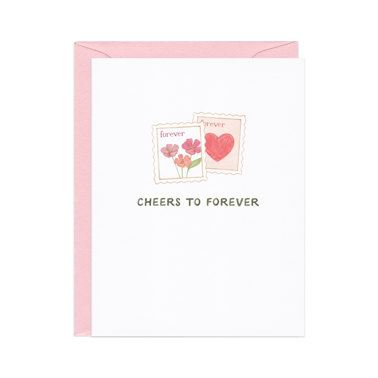 Cheers to Forever Wedding Card