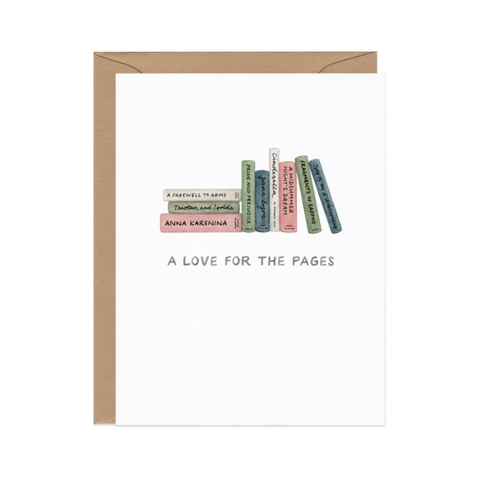 Love for the Pages Wedding Card