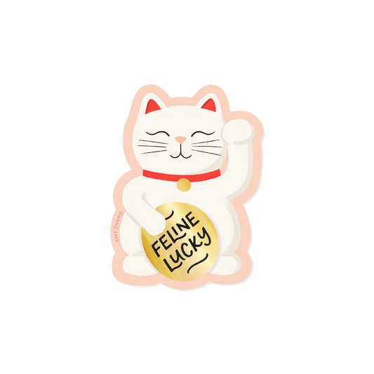 Feline Lucky Sticker