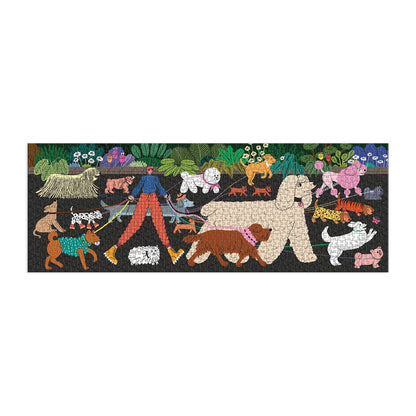 Dog Walk 1000 Piece Panoramic Puzzle