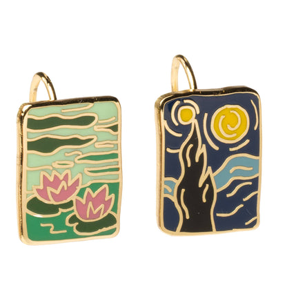 Monet & Van Gogh Impressionists Drop Earrings
