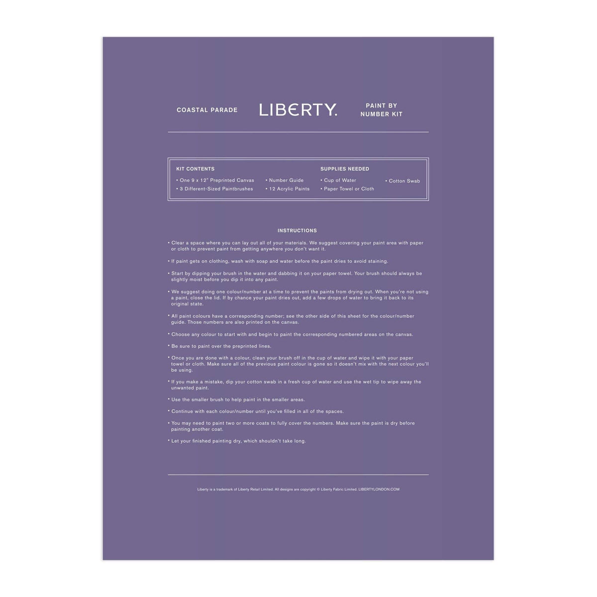 Liberty Coastal Parade 9 x 12" Paint by Number Kit