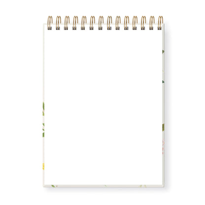 Garden Florals Spiral Sketch Pad (Blank Pages)