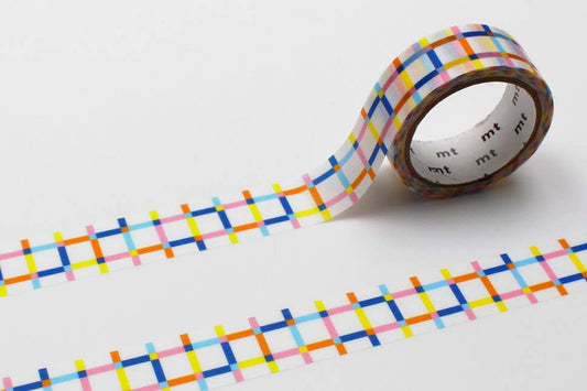 Colorful Gingham Washi Tape Roll
