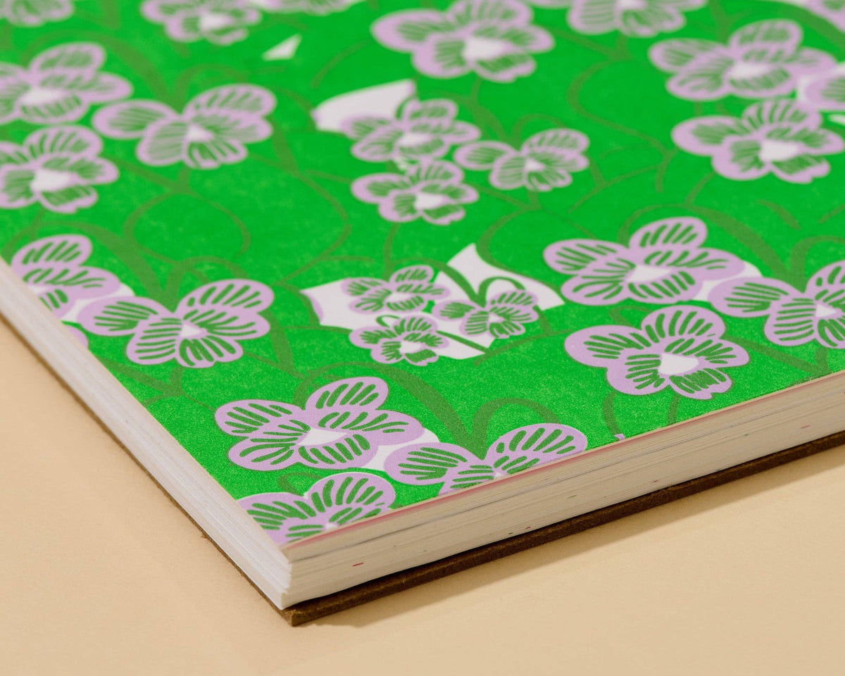 Violets Letterpress Doodlebook (Unlined)