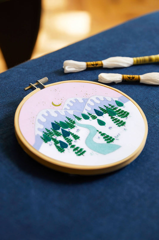 Winter Landscape Embroidery Kit